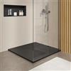 DEGHI Piatto doccia 80x80 cm ultraslim in mineralmarmo nero effetto pietra - Goto
