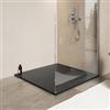 DEGHI Piatto doccia 100x100 cm ultraslim in mineralmarmo nero effetto pietra - Goto