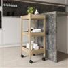 DEGHI Carrello 40x80h cm effetto rovere kyoto con 3 ripiani - Nathur