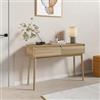 DEGHI Consolle 114x76h cm effetto rovere kyoto con 2 cassetti soft close - Nathur
