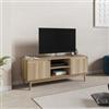 DEGHI Mobile porta tv 120x48h cm effetto rovere kyoto con 2 ante soft close - Nathur