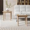 DEGHI Set 2 tavolini sovrapponibli effetto rovere kyoto - Nathur