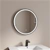 DEGHI Specchio led Ø 60 cm luce fredda con accensione touch nero - Atego