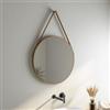 DEGHI Specchio bagno 60 cm con cornice in alluminio oro rosa - Edel