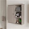 DEGHI Pensile contenitore bagno 60x20x66h cm con anta tortora - Balmaz