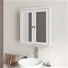 DEGHI Specchio contenitore bagno 60x20x66h cm con 2 ante bianco - Balmaz