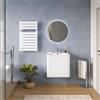 DEGHI Mobile bagno sospeso 60 cm bianco effetto cannettato con lavabo - Reis
