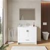 DEGHI Mobile bagno a terra 100 cm bianco con lavabo integrato - Kellen