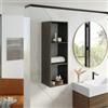 DEGHI Semicolonna bagno 35x105h cm con vani a giorno rovere grigio - Cuki