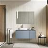 DEGHI Mobile bagno sospeso 100 cm con cassetto e anta carta da zucchero con top - Edith