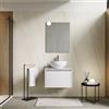 DEGHI Mobile bagno sospeso 60 cm con cassetto bianco opaco e top - Edith
