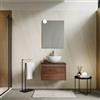 DEGHI Mobile bagno sospeso 60 cm con cassetto rovere deciso e top - Edith