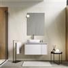 DEGHI Mobile bagno sospeso 80 cm con cassetto e anta bianco opaco con top - Edith
