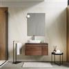 DEGHI Mobile bagno sospeso 80 cm con cassetto e anta rovere deciso con top - Edith