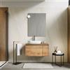 DEGHI Mobile bagno sospeso 80 cm con cassetto e anta rovere gold con top - Edith