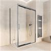 DEGHI Box doccia 90x120 cm scorrevole 3 ante anticalcare trasparente e profilo cromo reversibile - Teknic