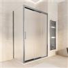 DEGHI Box doccia 70x130 cm scorrevole 3 ante anticalcare opaco e profilo cromo reversibile - Teknic