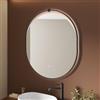 DEGHI Specchio da bagno led 85x102 cm luce fredda con cornice nero opaco - Amios