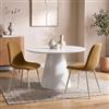 DEGHI Set 4 sedie in bouclé miele con gambe in metallo beige - Finesse