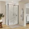 DEGHI Box doccia 70x120 apertura saloon con vetro trasparente 200h - Endys