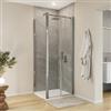 DEGHI Box doccia 80x80 apertura saloon con vetro trasparente 200h - Endys