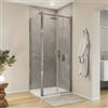 DEGHI Box doccia 80x90 apertura saloon con vetro trasparente 200h - Endys