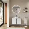 DEGHI Mobile bagno sospeso 80 x 50 cm 2 ante bianco opaco con top - Bogard