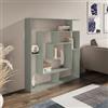 DEGHI Libreria 125x129h cm verde salvia con struttura a labirinto - Kantiko