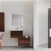 DEGHI Mobile bagno sospeso 60 cm rovere deciso con cassetto e lavabo - Agave