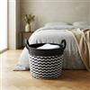 DEGHI Cesto contenitore 35 cm in velluto nero - Varren