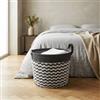 DEGHI Cesto contenitore 35 cm in velluto grigio - Varren