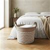 DEGHI Cesto contenitore 35 cm in velluto beige - Varren