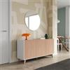 DEGHI Madia 155x75h cm bianco e frassino crisp con 3 ante - Eike