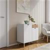 DEGHI Mobile contenitore 80x80h cm con 2 ante e 1 cassetto bianco e rovere - Kidman