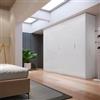 DEGHI Armadio battente 300x236h cm bianco con 6 ante reversibili bianco lucido - Ventur