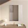 DEGHI Specchio 70x90 cm reversibile con cornice bianco opaco - Talas