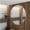 DEGHI Specchio bagno 80 cm con cornice in alluminio champagne - Talas