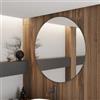 DEGHI Specchio bagno 80 cm con cornice in alluminio nero spazzolato - Talas