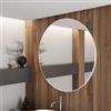 DEGHI Specchio bagno 90 cm con cornice in alluminio bianco opaco - Talas