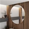 DEGHI Specchio bagno 90 cm con cornice in alluminio bronzo spazzolato - Talas