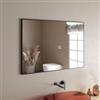 DEGHI Specchio bagno 70x100 cm reversibile con cornice nero opaco - Talas