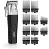 BABYLISS Tagliacapelli BABYLISS E812E, 10x pettini distanziatori distanziatori, 8 livelli di taglio, Lama in acciaio, Accumulatore, autonomia 180 min, NERO/ARGENTO