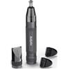 BABYLISS Rifinitore BABYLISS E111E, 2 pettini distanziatori, livelli di taglio, Lama in acciaio, Batteria, NERO/CROMO