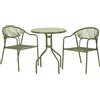 Garden Stories Studio 70 3pc Woven Rattan Bistro Set