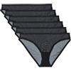 Amazon Essentials Mutandine Bikini in Rete Trasparente Donna, Confezione da 6