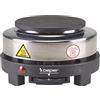 BEPER P101PIA003 Fornello Elettrico Piccolo in Ghisa/Acciaio Inossidabile, 5 Livelli di Cottura, Fornelletto Elettrico Portatile, Fornello da Campeggio con Piastra da 10 cm, 500W