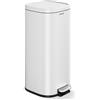 Garvee Pattumiera da Cucina in Acciaio Inox da 8 Gal con Coperchio | Pattumiera in acciaio inox, rettangolare, con coperchio a chiusura silenziosa, senza mani, apertura a pedale, resistente