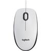 Logitech M100, ambidestro, ottico, USB Tipo-A, 1000 DPI, bianco