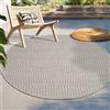 Paco Home Tappeto per esterni a trama piatta moderno boho etno resistente alle intemperie misura 200 cm rotondo