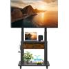Merkloos Supporto mobile per televisore, da 32 a 75 pollici, fino a 100 kg, standard VESA 600x600, ideale per l'ufficio